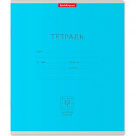 Тетрадь 12 л. крупная клетка А5+ Классика голубаяс полями 35194 ERICH KRAUSE