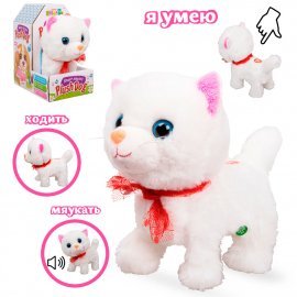 Кошка  со звуковыми эффектами 15 см CL1644ABC TONGDE