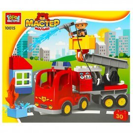 Конструктор 30 деталей "Пожарная машина" 359438 ГОРОД МАСТЕРОВ