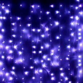 Гирлянда для улицы 2,5м 480 ламп LED, прозрач.пров, 8 реж., Белый