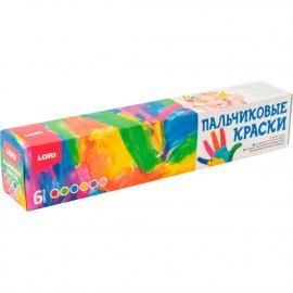 Пальчиковые краски 6 цветов по 40 мл Пкр-006 LORI