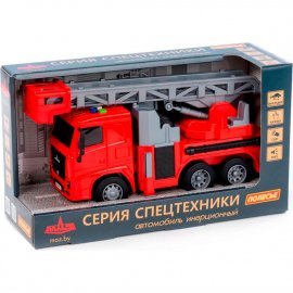 МАЗ, автомобиль-пожарный №2 инерционный (со светом и звуком) 54552 ПОЛЕСЬЕ