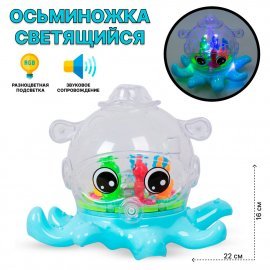 Осьминожка со звуковыми и световыми эффектами 22см NR617-152 TONGDE
