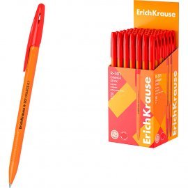 Ручка шариковая ErichKrause R-301 Stick Orange 0.7, цвет чернил красный (в коробке по 50 шт.) 43196