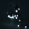 Гирлянда электрическая для улицы 20 LED белое свечение 1 режим чёрный провод 5 м 220 В /Tongde/
