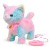 Кошка интерактивная с поводком 23см 933-06E TONGDE