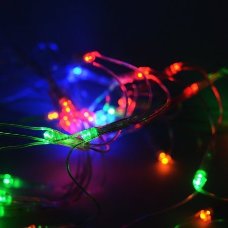 Гирлянда электрическая Сетка для улицы 96 LED цветное свечение 8 режимов прозрачный провод 140*60 см 220 В /Tongde/