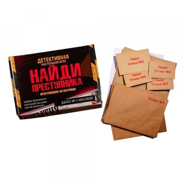 Настольная детективная игра "Преступление на Патриках" 9908
