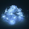 Гирлянда для помещений 20 LED белое свечение 1 режим прозрачный провод 2 м на батарейках /Tongde/