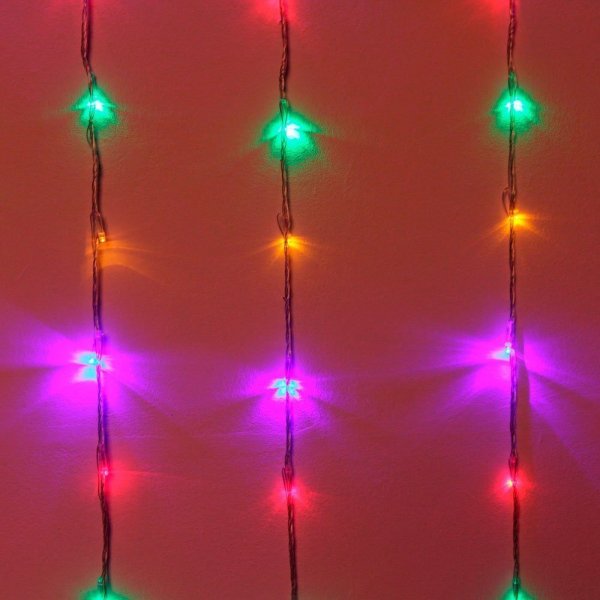 Гирлянда для дома 2,5м 360 ламп LED, прозрач.пров,8 реж Мультицвет