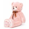 Мягкая игрушка Медведь Кенни с бантом пудровый, 61см сидя (МКенни/60/131-2)