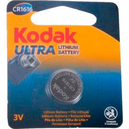 Батарейка литиевая CR 1616 Kodak 1xBL 3V Max (60/240) 063208