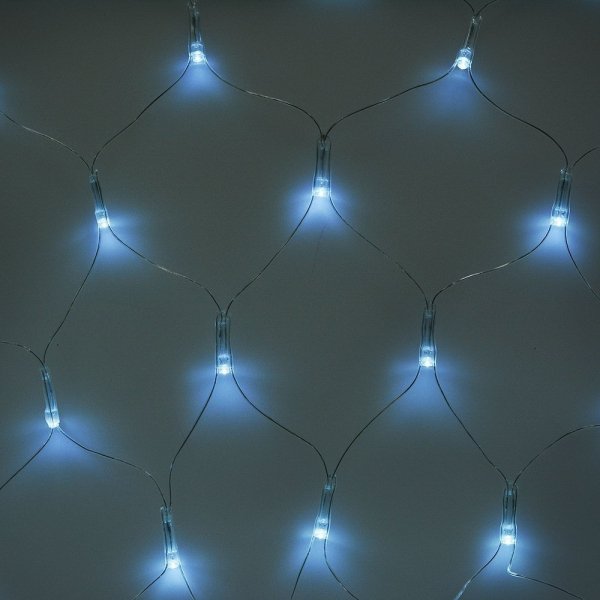 Гирлянда электрическая Занавес для помещения 120 LED белое свечение 8 режимов 12 нитей прозрачный провод 120*100 см 220 В /Tongde/