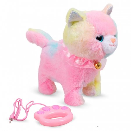Кошка с поводком со звуковыми эффектами 23см 933-29E TONGDE