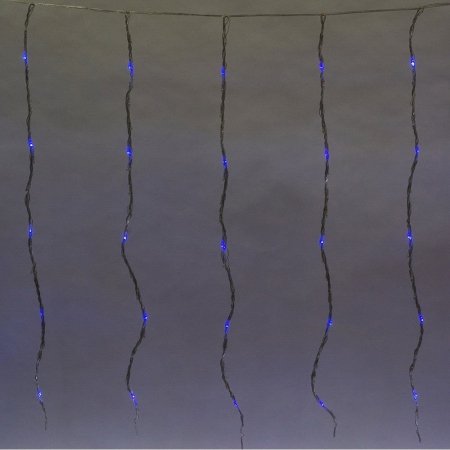 Гирлянда электрическая Занавес для улицы 400 LED синее свечение 8 режимов прозрачный провод 4х1 м 220 В /Tongde/