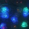 Гирлянда электрическая Звёздочки Сердечки Колокольчики для помещений 40 LED цветное свечение 8 режимов белый провод 5,5 м 220 В /Снежное царство/