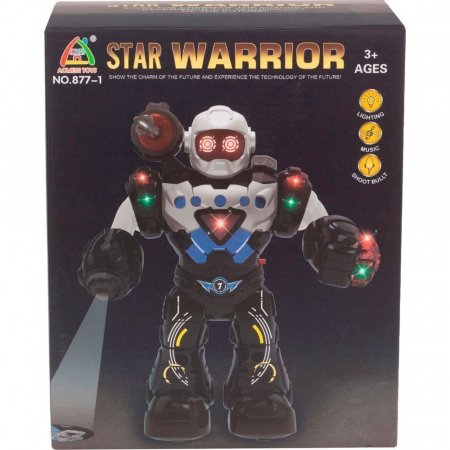 Робот WARRIOR со звуковыми и световыми эффектами 877-1 23см TONGDE